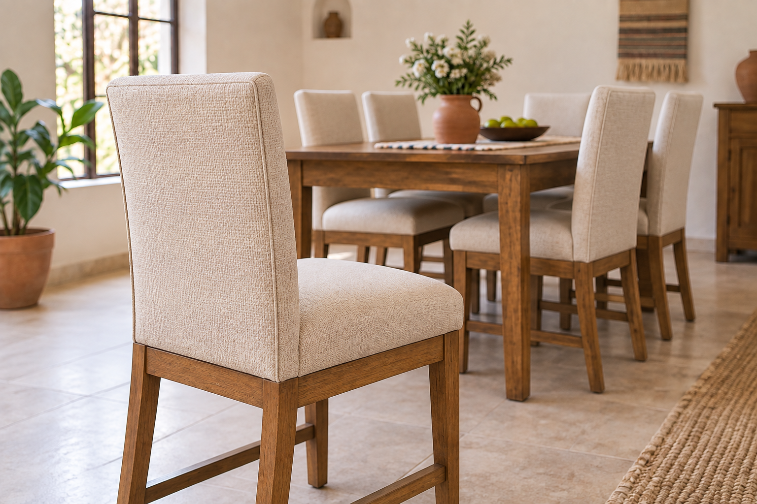 Juego de sillas de comedor limpio